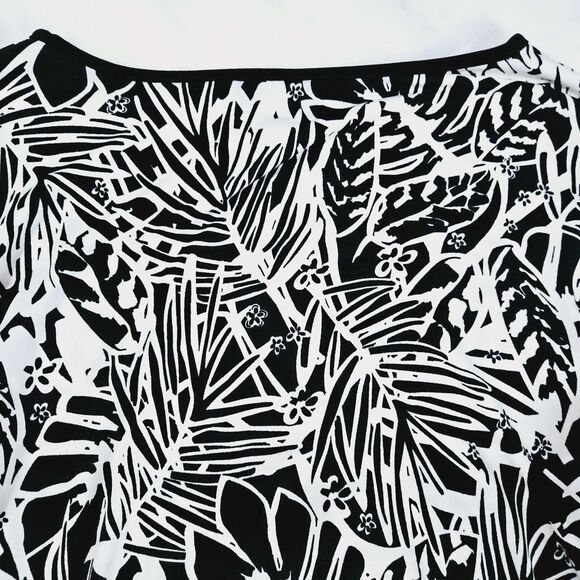 COCO Bianco Womens Blouse Multi-Color Size Medium Polyester Blend Flared Sleeve - Picture 12 of 12